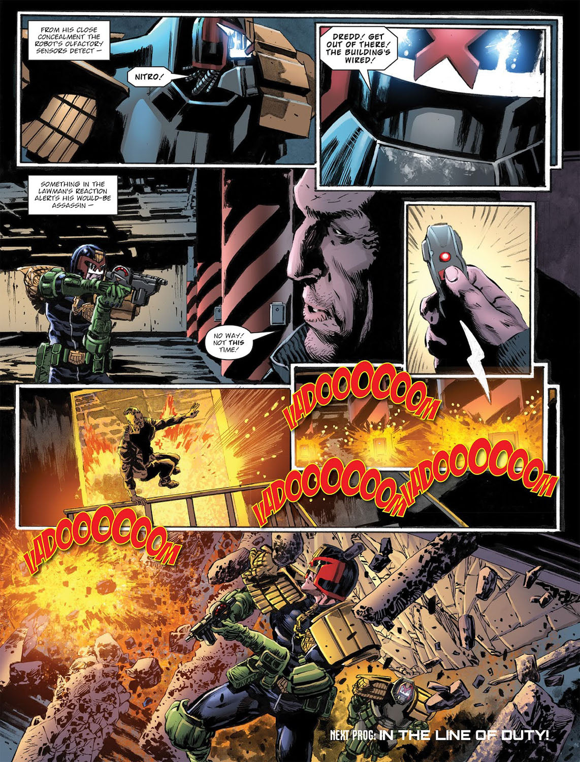 2000AD #2468 p.06 - Dredd is Ambushed!