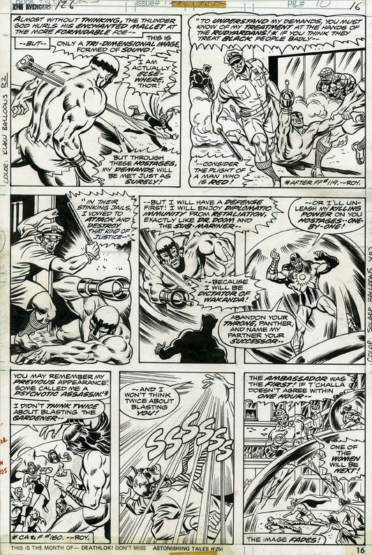 Brown, Bob - Avengers #126 p.16 - Klaw vs Everyone!