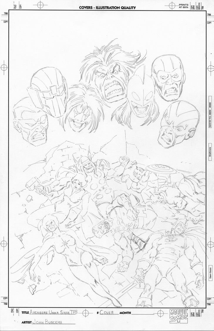 Buscema, John - Avengers Under Siege TPB Cover!