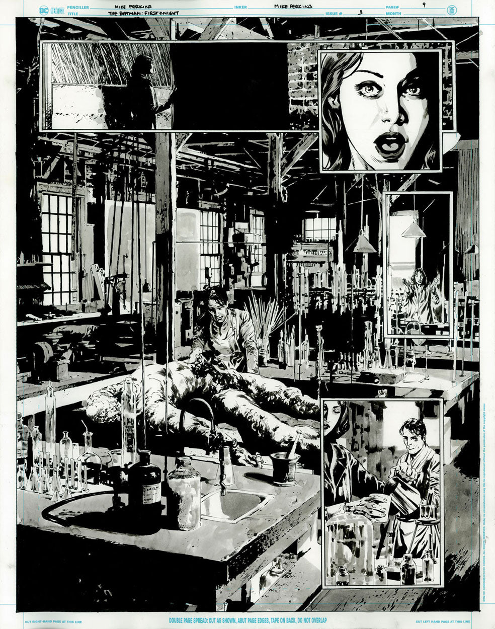 The Bat-Man: First Knight #3 p.09 - Frankenstein Homage!