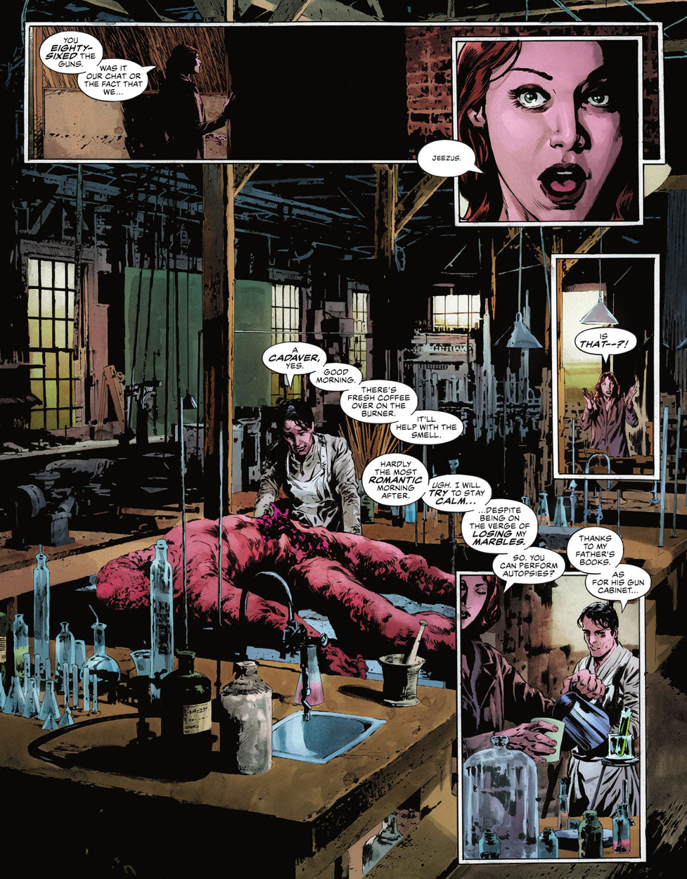 The Bat-Man: First Knight #3 p.09 - Frankenstein Homage!