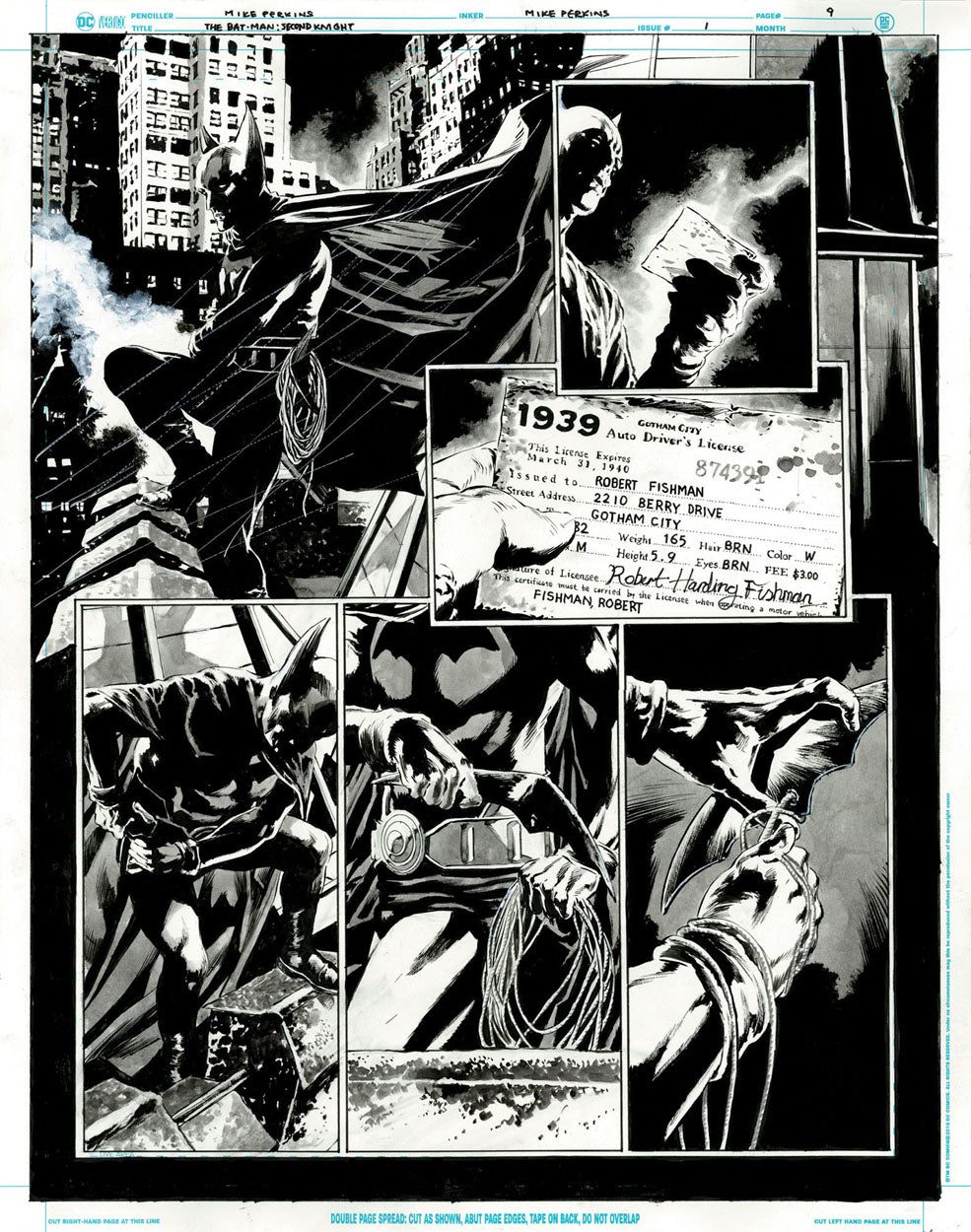 The Bat-Man: Second Knight #1 p.09 - Rooftop Batman!
