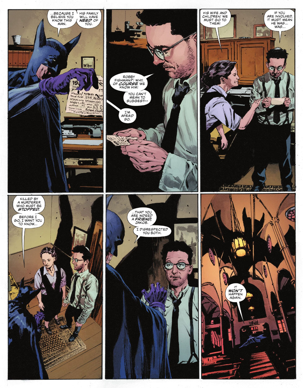 The Bat-Man: Second Knight #1 p.15 - Batman with Rabbi Cohen