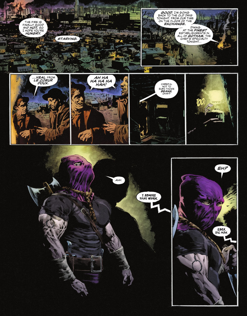 The Bat-Man: Second Knight #1 p.16 - Hangman Half-Splash!