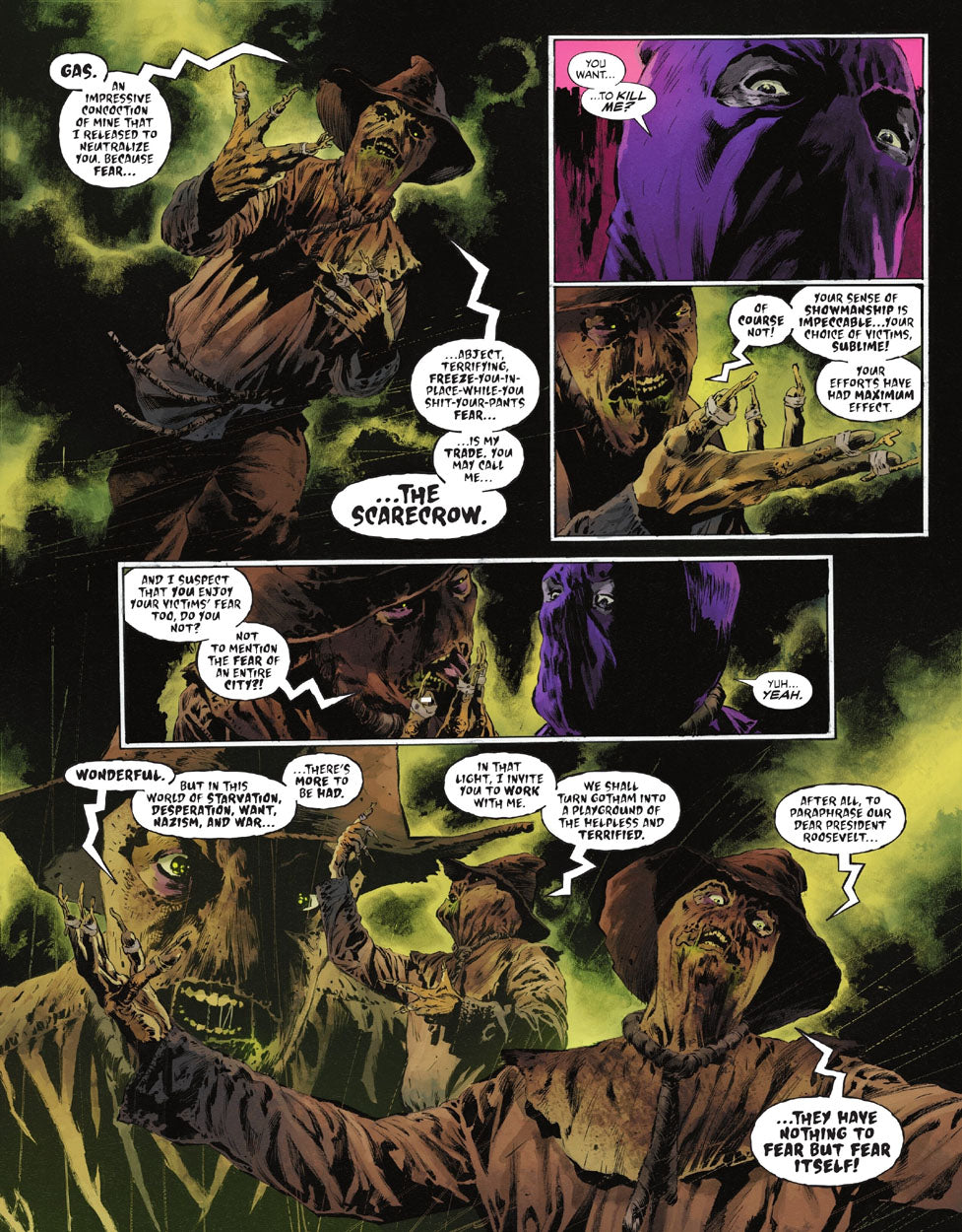 The Bat-Man: Second Knight #1 p.18 - 1st Full Scarecrow App!