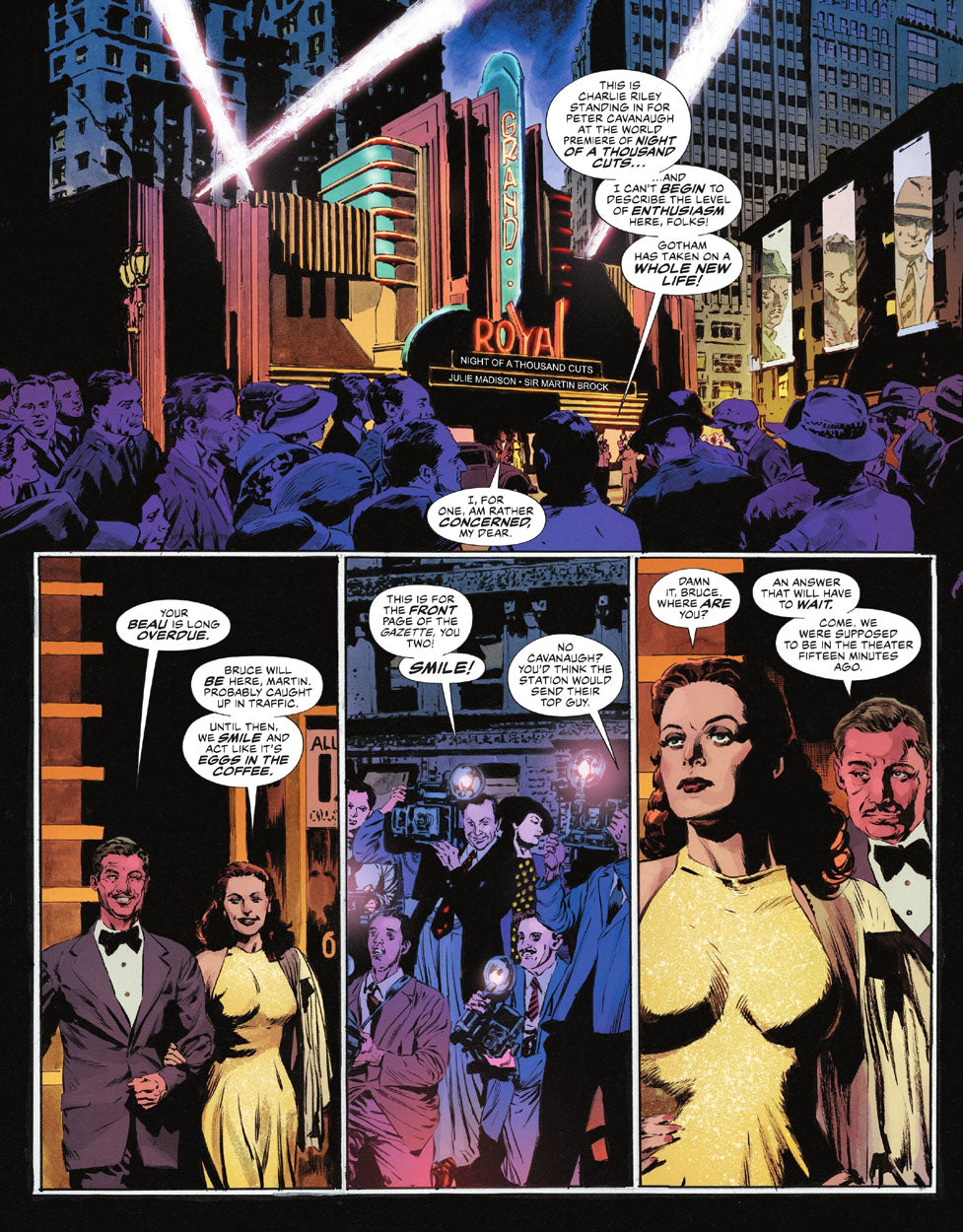 The Bat-Man: Second Knight #1 p.32 - Julie Arrives for her Film Premiere!