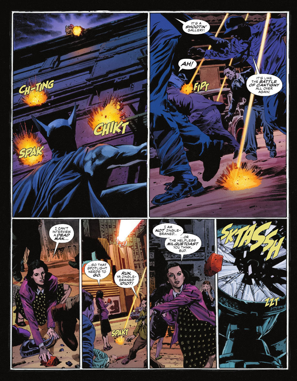 The Bat-Man: Second Knight #1 p.39 - Gunfire Erupts, Lois the Alpha Male!