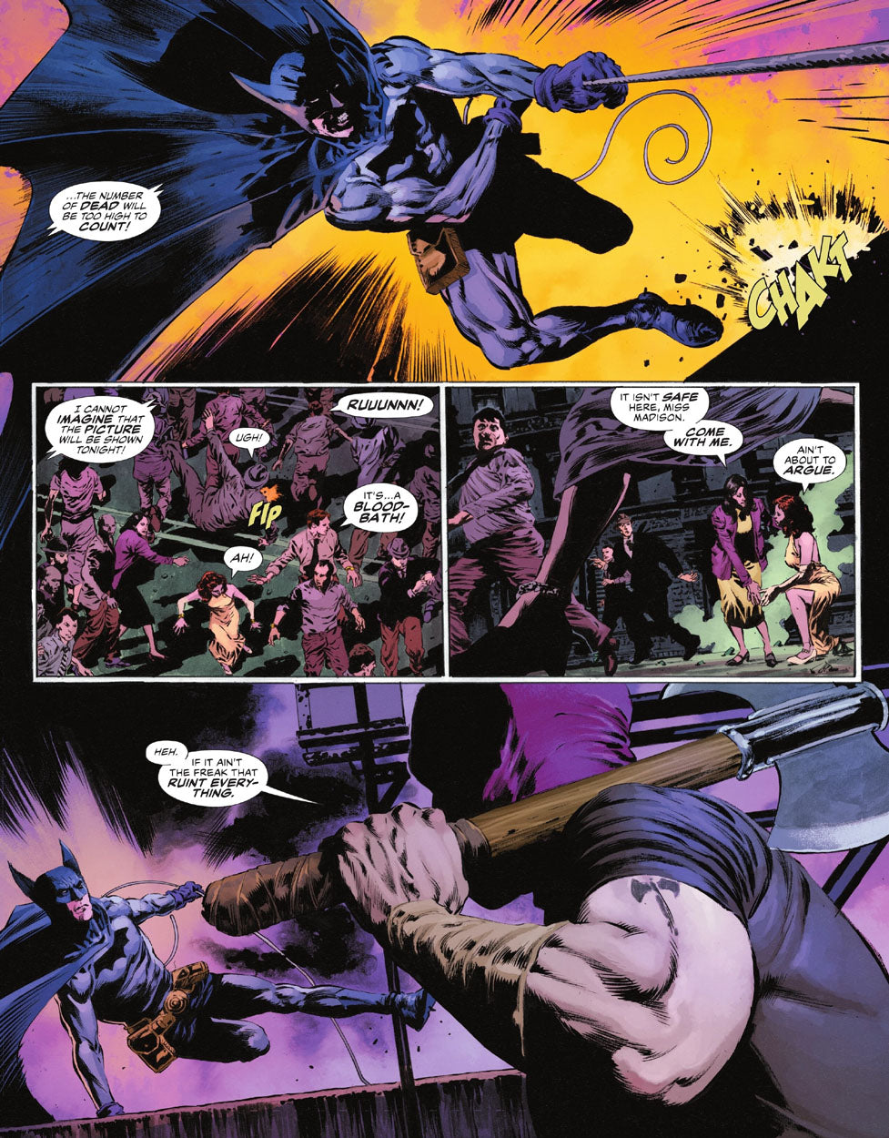 The Bat-Man: Second Knight #1 p.41 - Bat-Man vs Hangman!