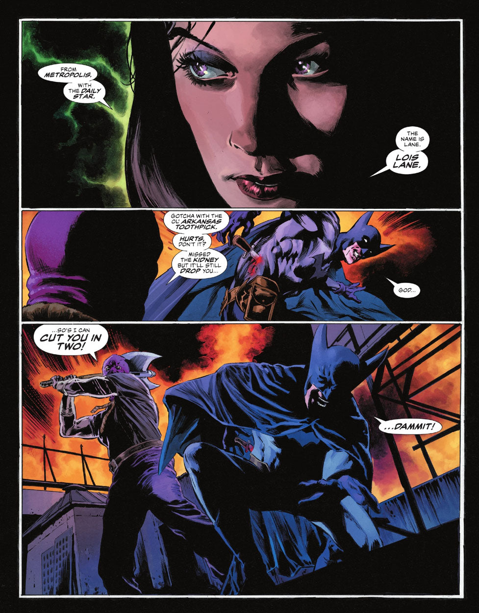 The Bat-Man: Second Knight #1 p.44 - Gorgeous Lois & Bat-Man on the Brink!