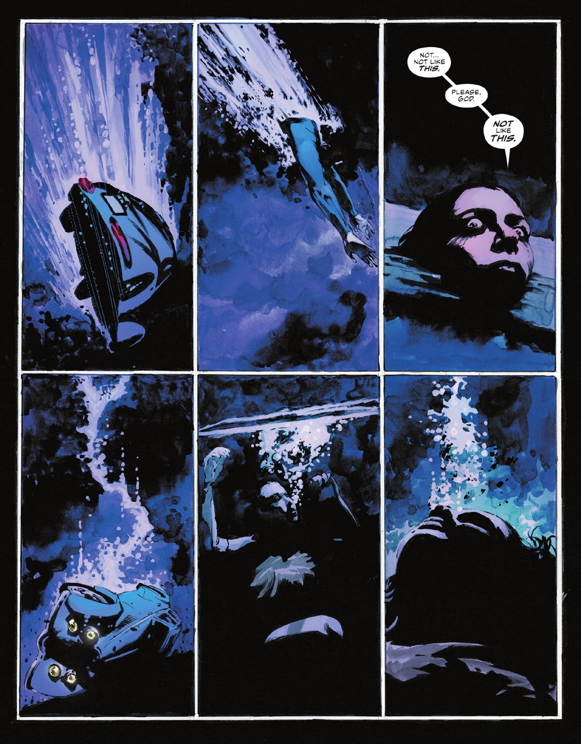 The Bat-Man: Second Knight #2 p.10 - Julie is Drowning!