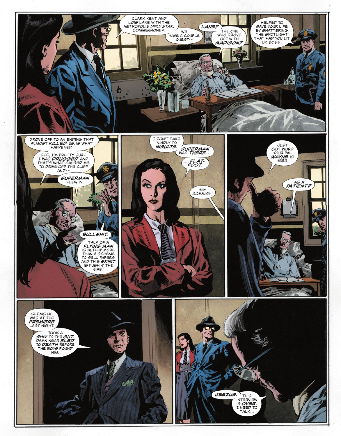 The Bat-Man: Second Knight #2 p.18 - 1st Meeting Between Lois, Clark & Gordon!