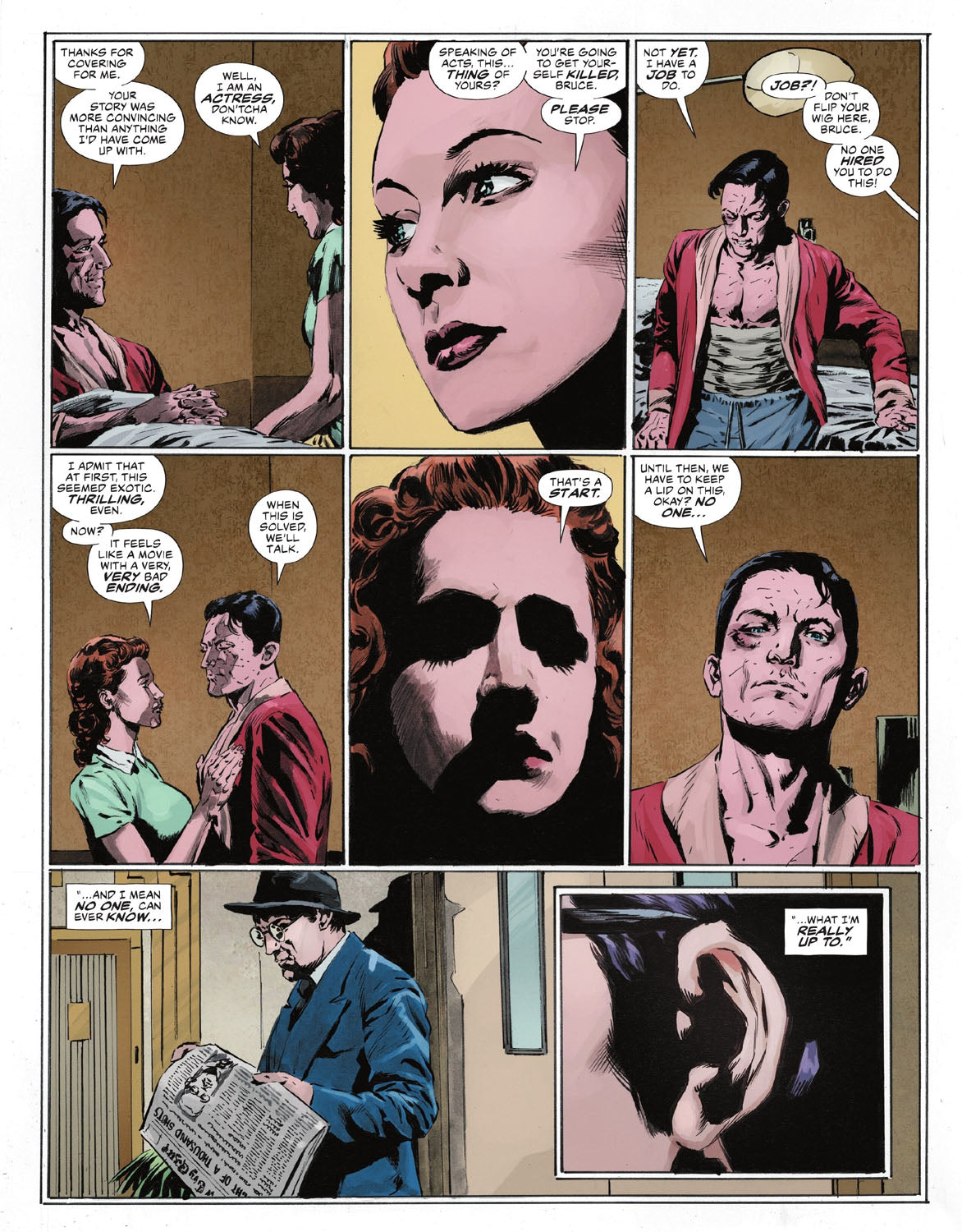 The Bat-Man: Second Knight #2 p.21 - Julie Tries to Convince Bruce to Stop Crime Fighting!