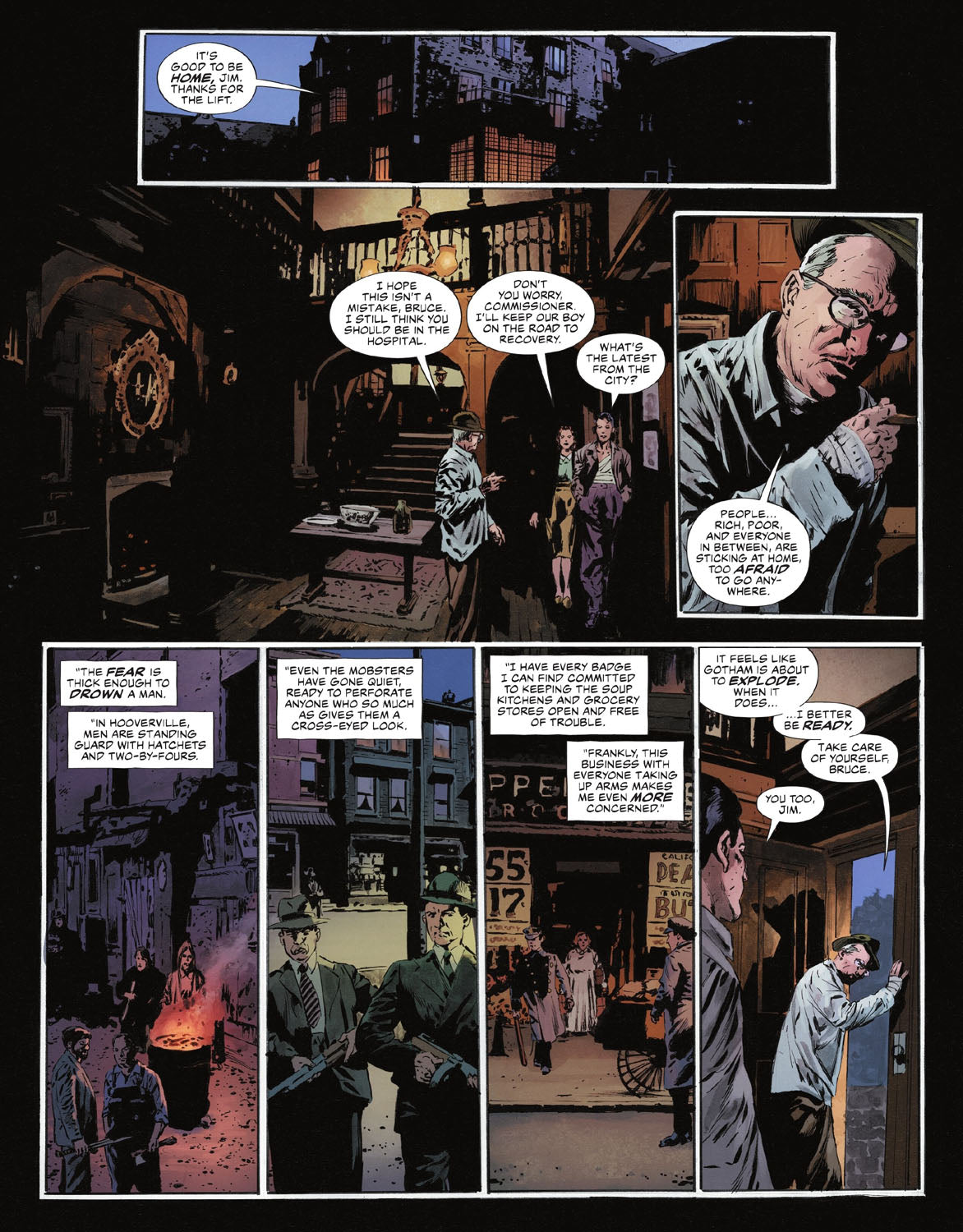 The Bat-Man: Second Knight #2 p.28 - Bruce is Back Home From Hospital