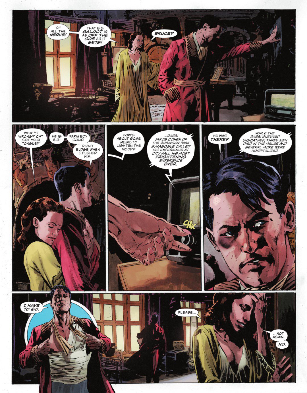 The Bat-Man: Second Knight #3 p.14 - Bruce & Julie have a serious talk