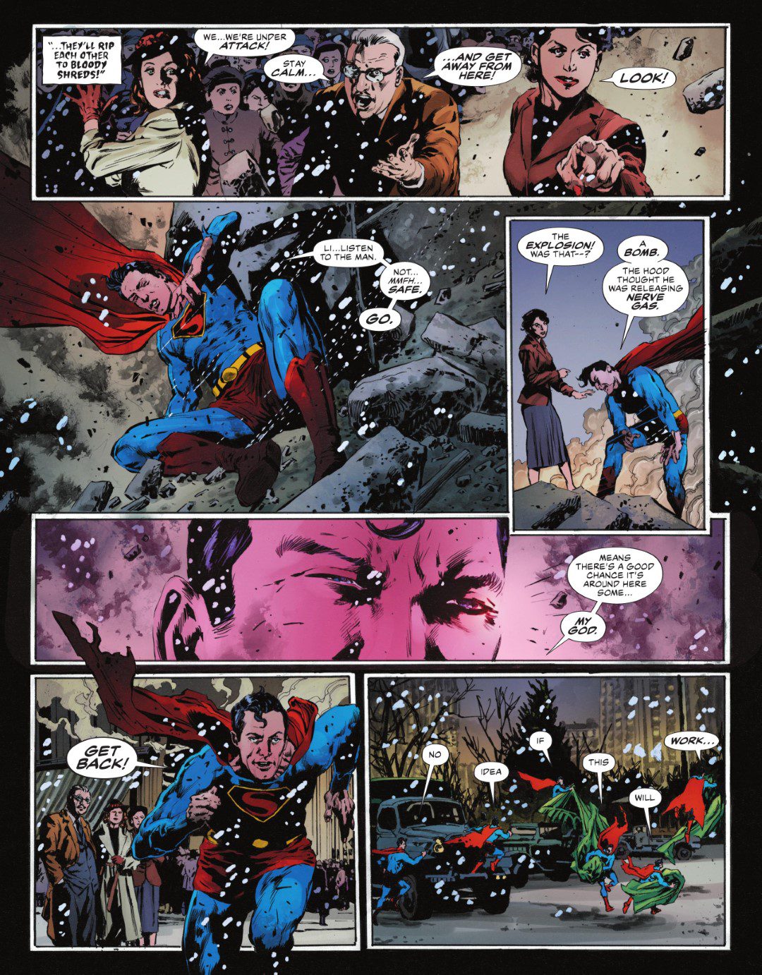The Bat-Man: Second Knight #3 p.32 - Superman Survives Hangman’s Blast!