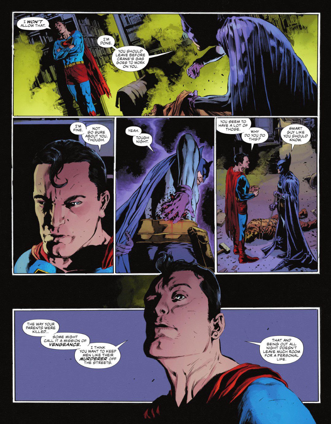 The Bat-Man: Second Knight #3 p.38 - Superman Stops Bat-Man’s Beatdown!