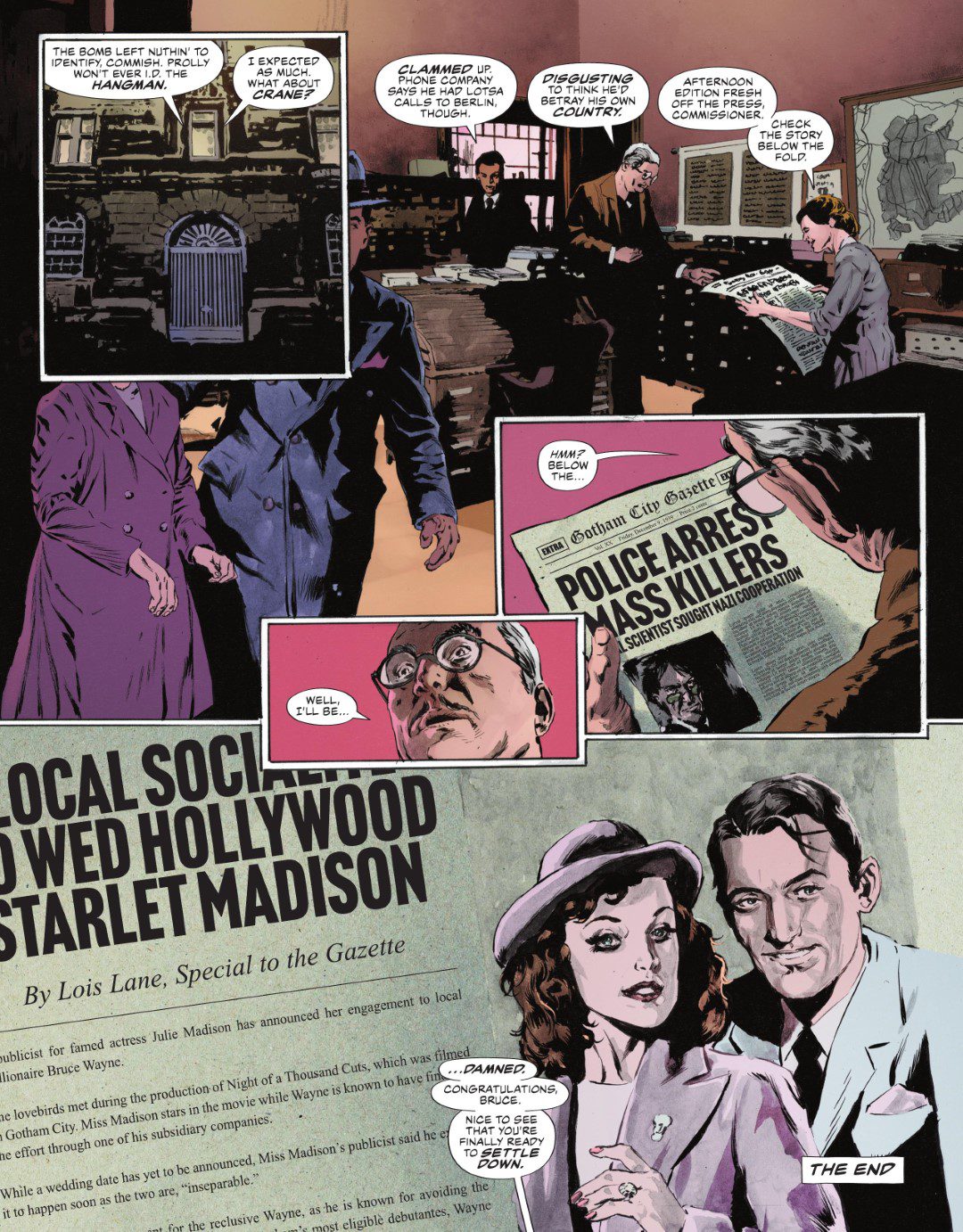 The Bat-Man: Second Knight #3 p.48 - Newspaper Headline Shocks Gordon!