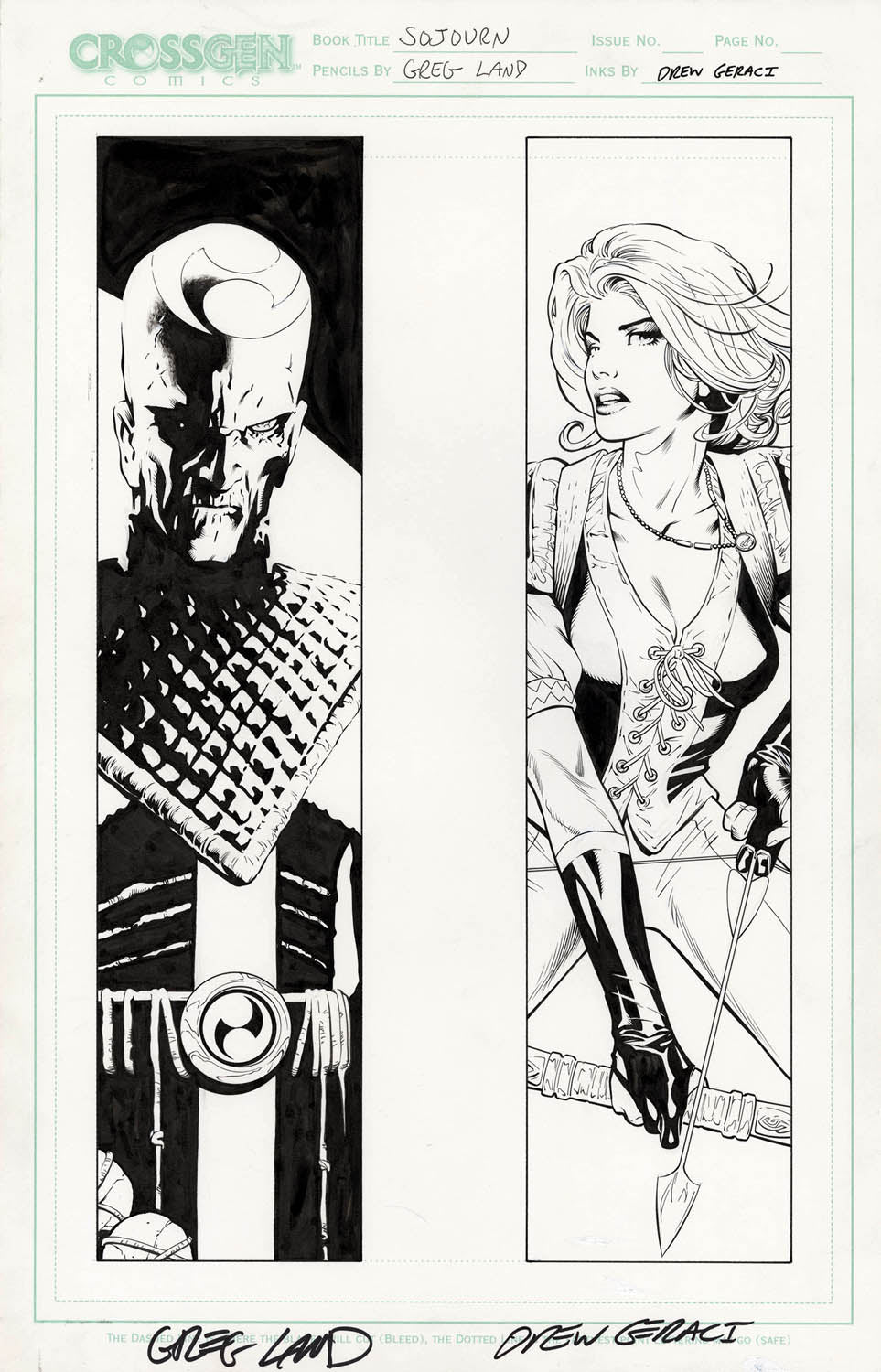 Land, Greg - Sojourn's Arwyn & Mordath Bookmark Art!