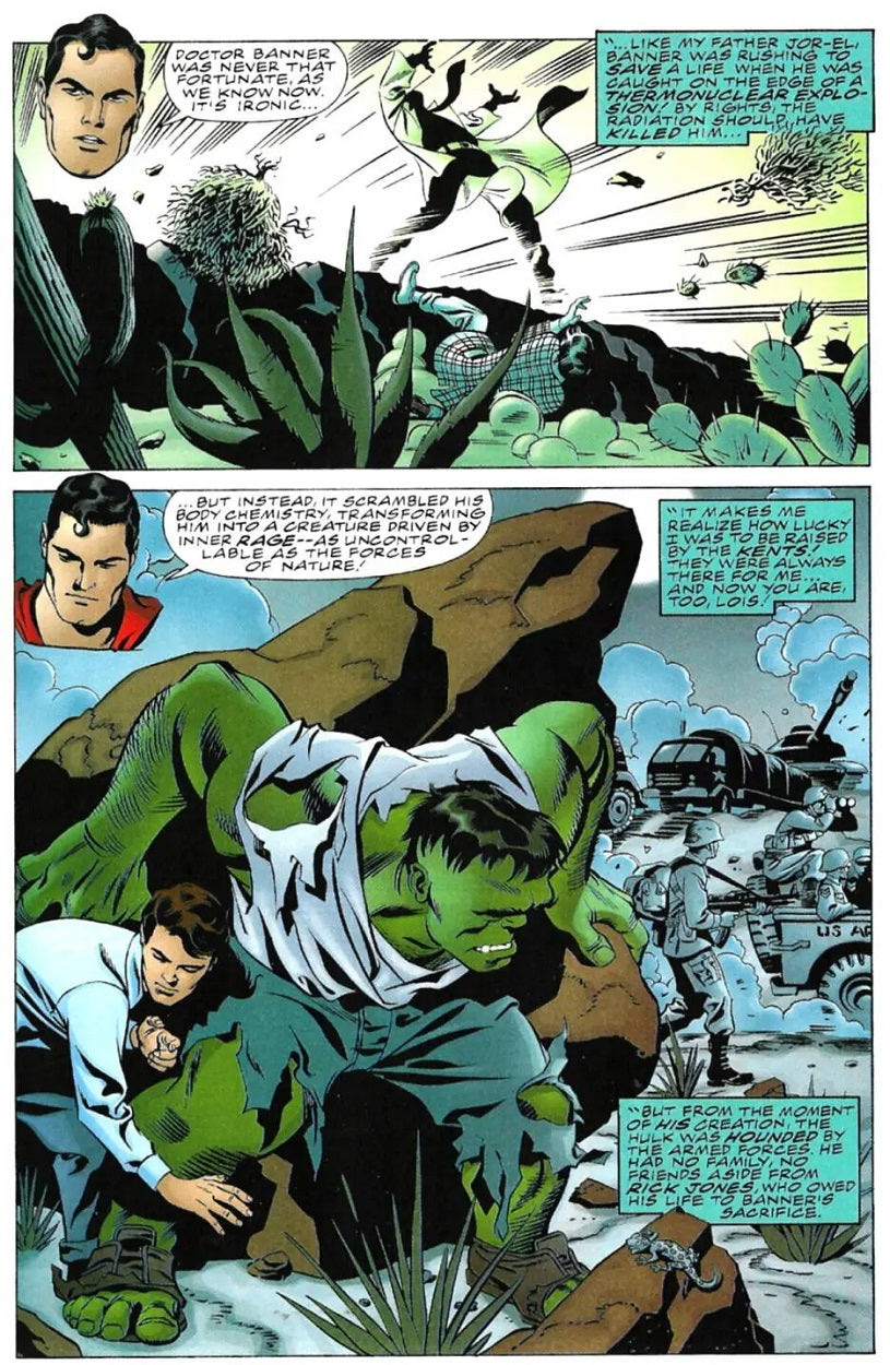 Rude, Steve - Hulk vs Superman - Kirby Origin Scenes!