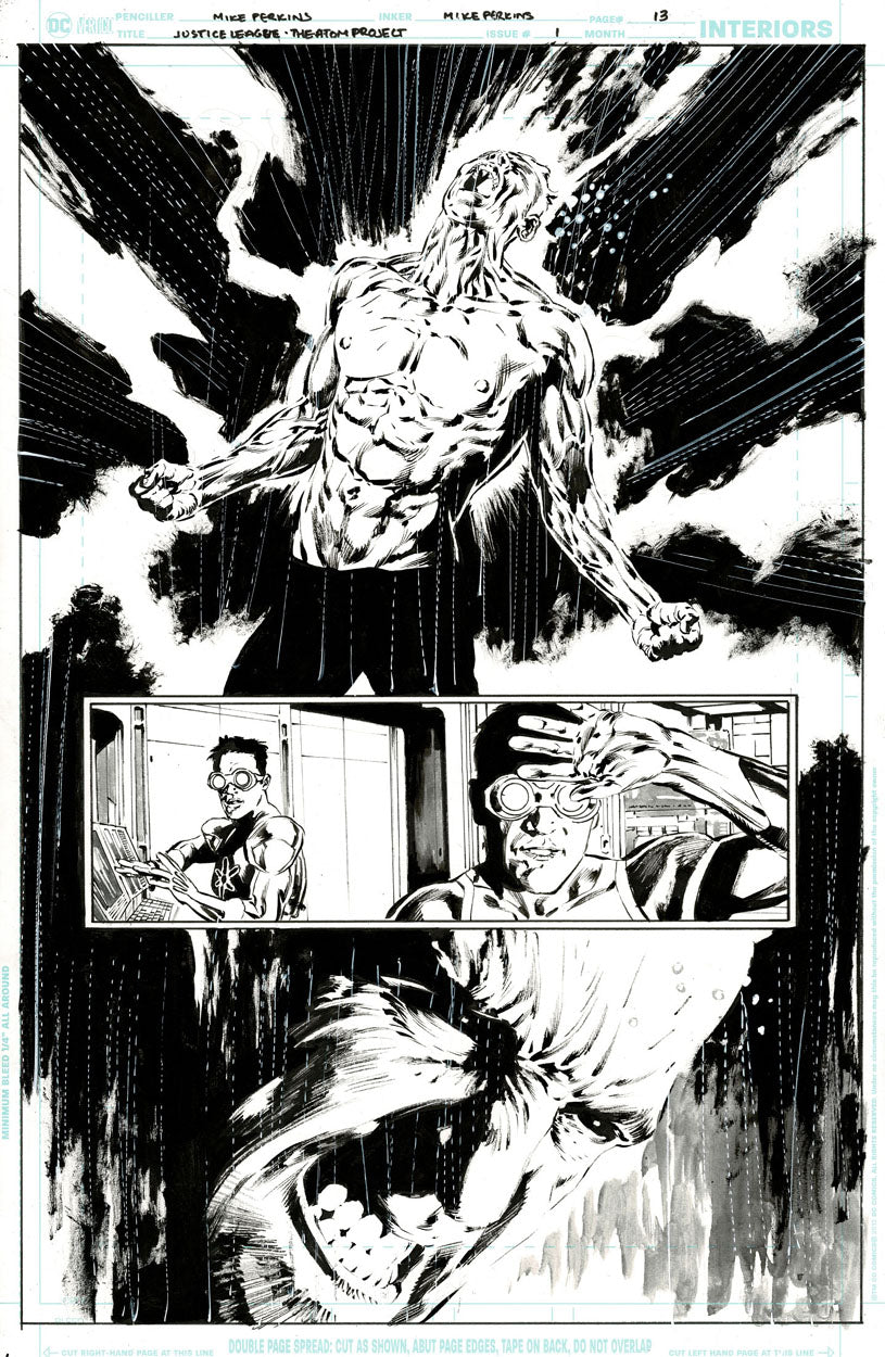 Justice League: The Atom Project #1 p.13 - Captain Atom getting his power back?
