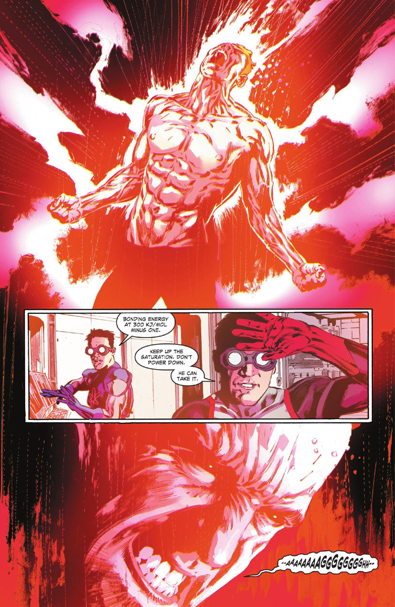 Justice League: The Atom Project #1 p.13 - Captain Atom getting his power back?