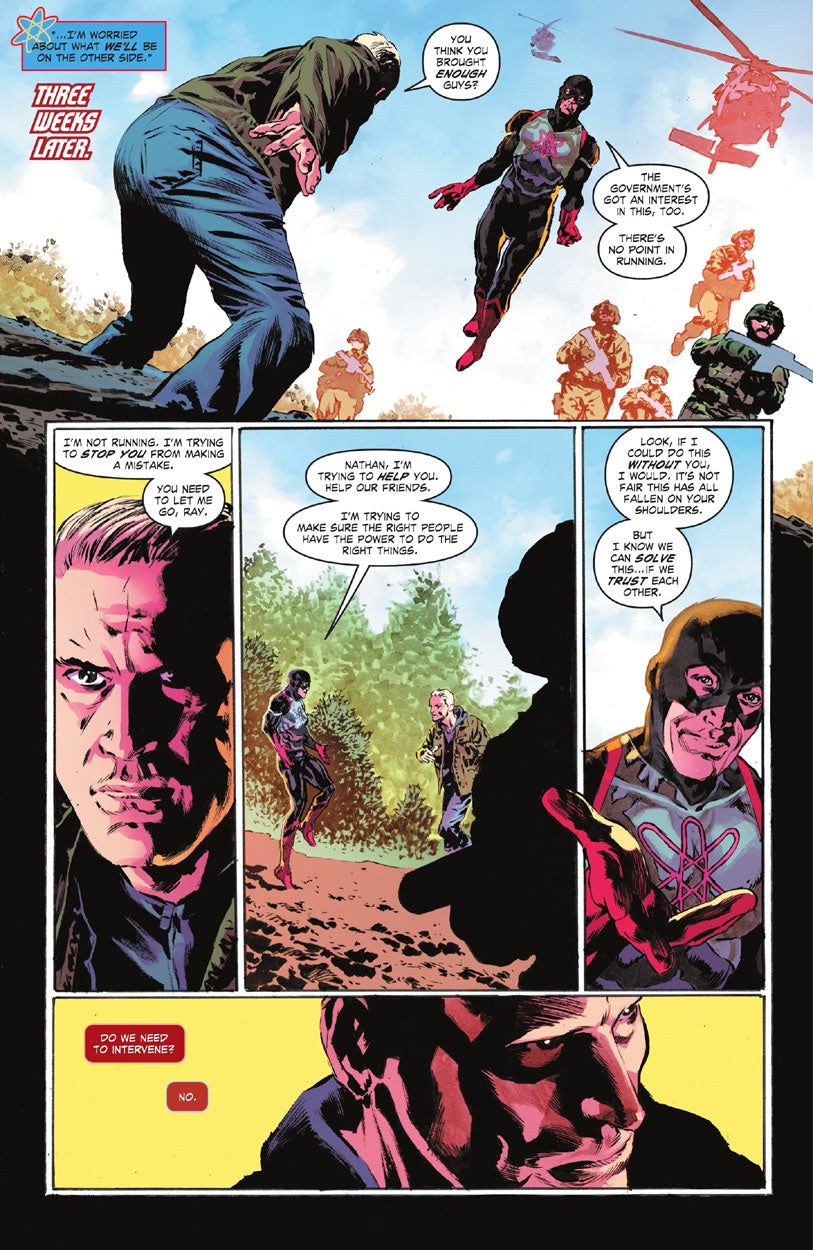 Justice League: The Atom Project #1 p.17 - The Atom and Captain Atom Face Off!