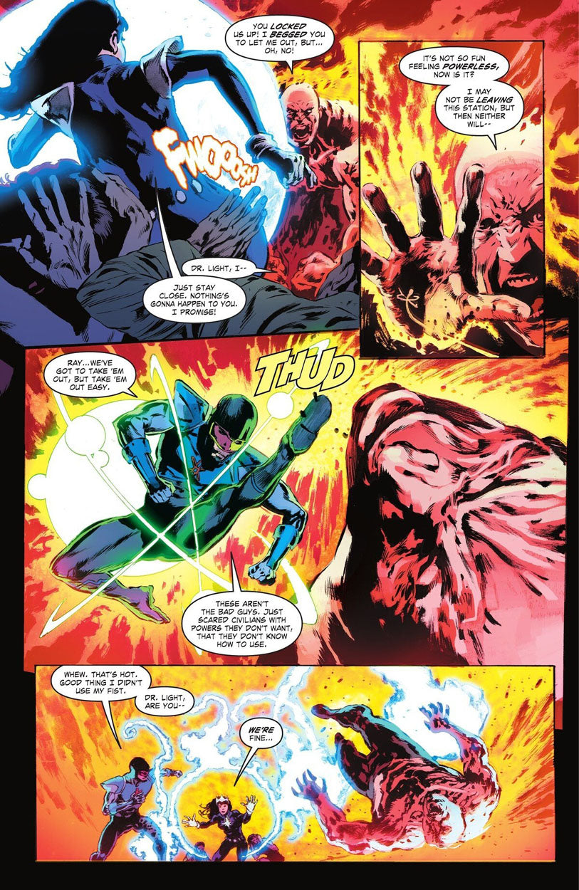 Justice League: The Atom Project #3 p.12 - The Atoms & Dr Light!