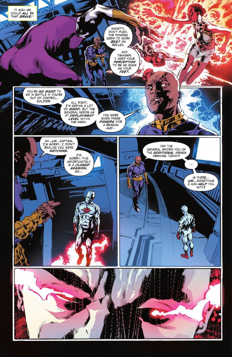 Justice League: The Atom Project #5 p.15 - Captain Atom & the Experiments!
