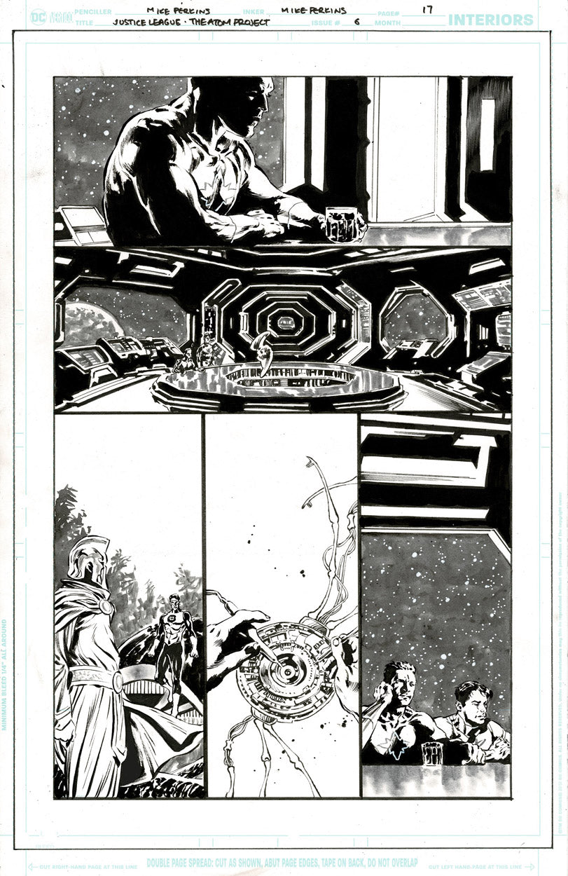 Justice League: The Atom Project #6 p.17 - Unseen Dr Light & Green Lantern Panel!