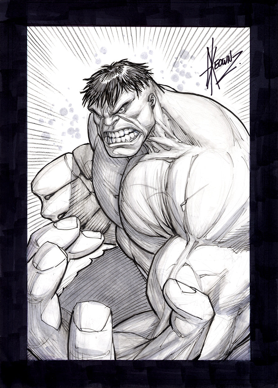 Keown, Dale - Incredible Hulk Illustration!
