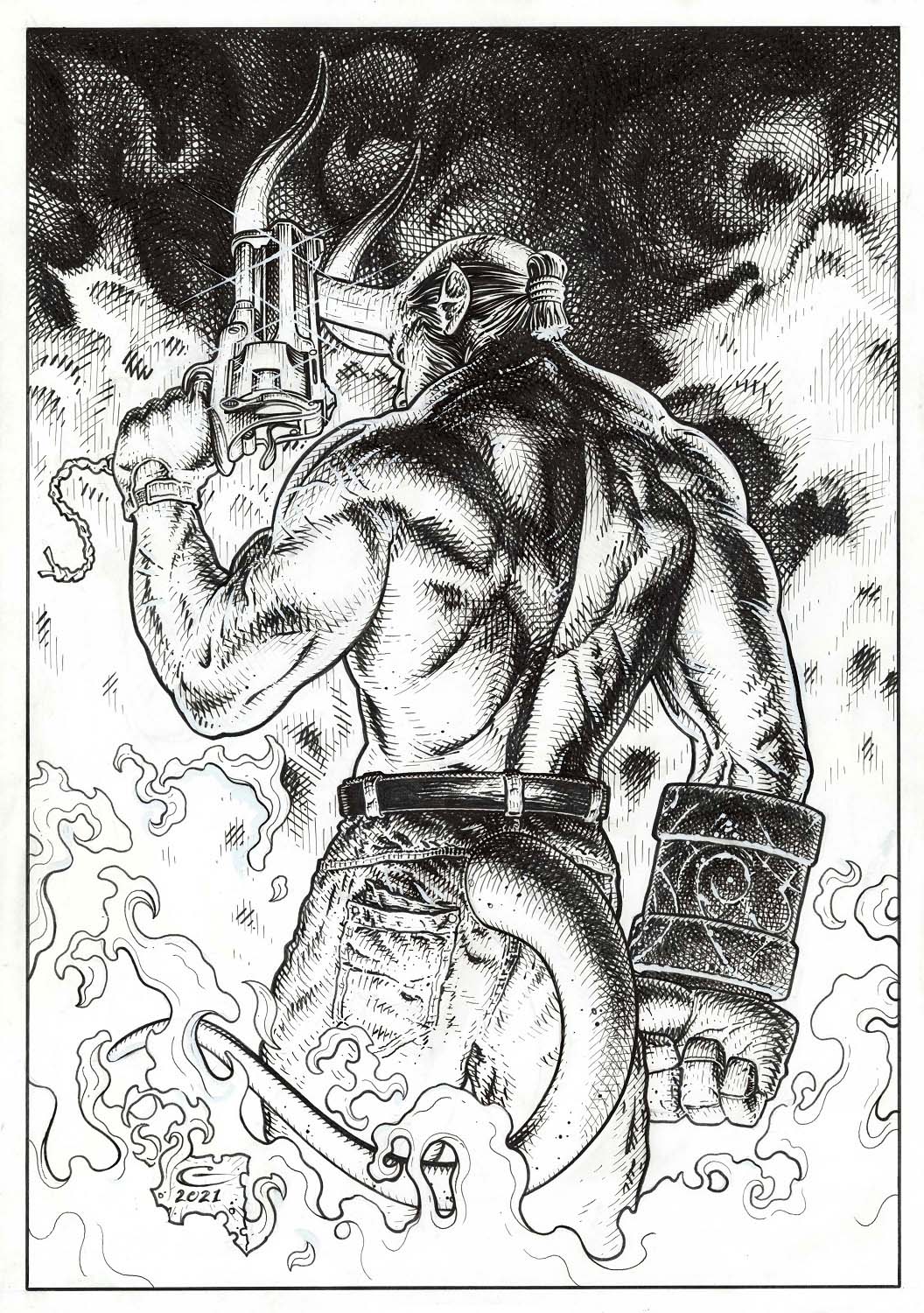 Richards, Grant - Hellboy Illustration!