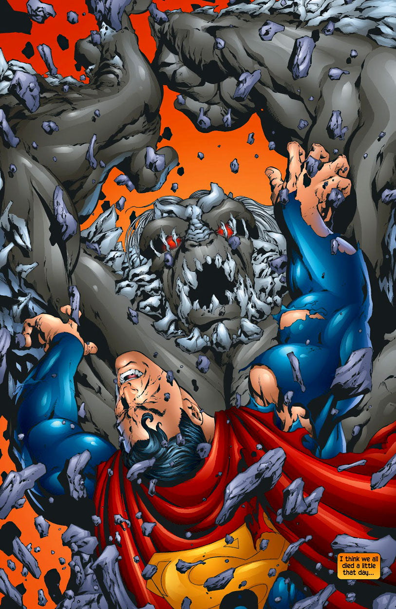 McKone, Mike - Superman #151 p.10 - Doomsday Battle Splash!