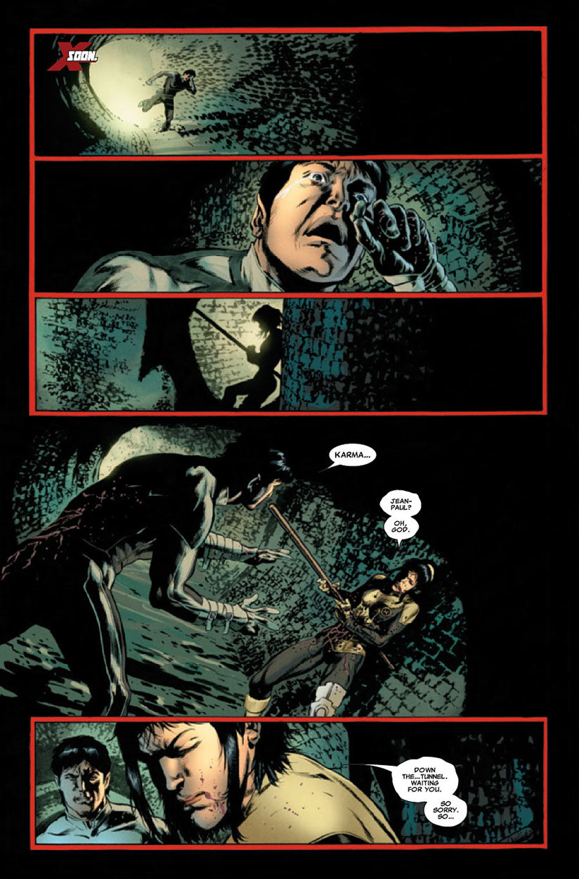 Astonishing X-Men #49 p.01 - Karma Mortally Wounded!?