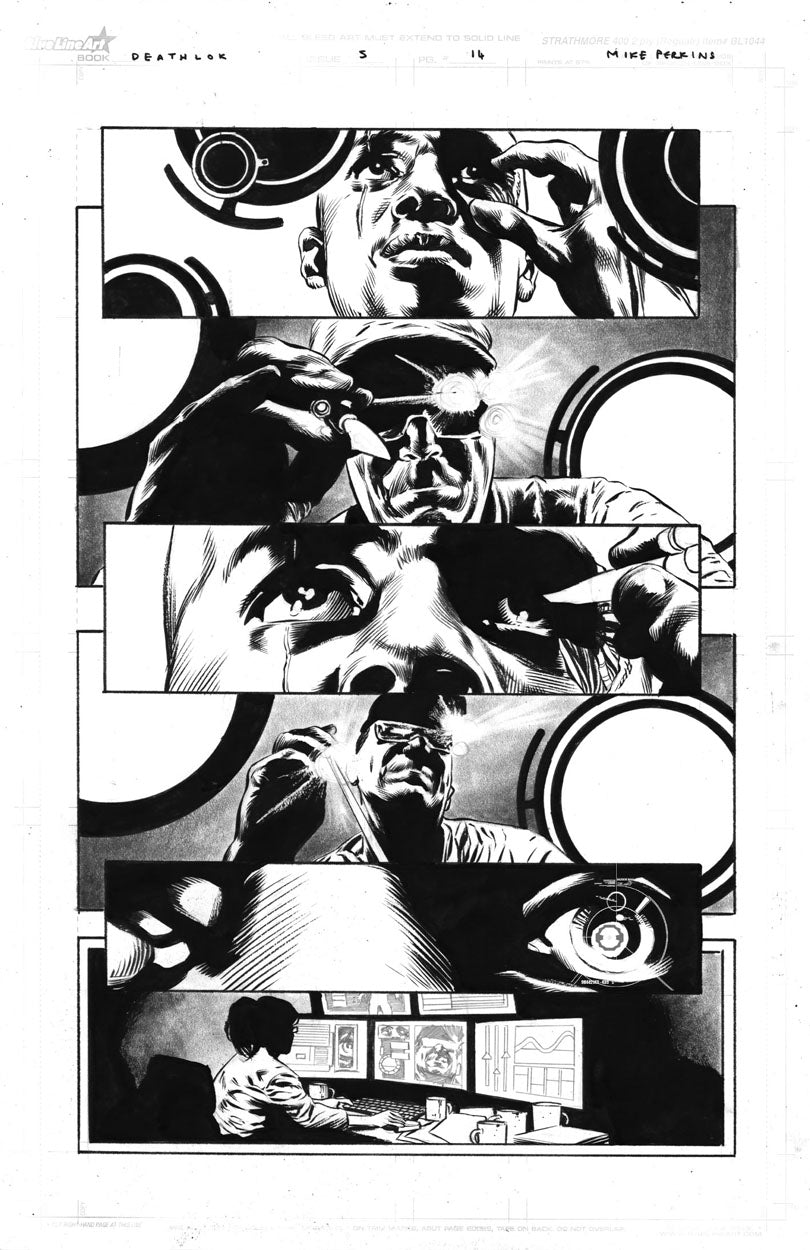 Deathlok #5 p.14 - Stunning Graphic Design!