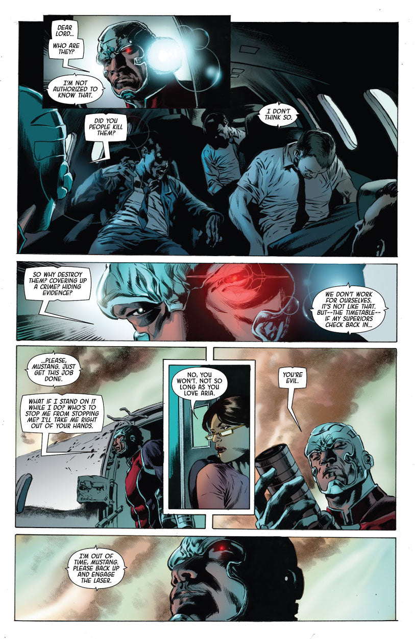 Deathlok #6 p.12 - Deathlok on a Plane!
