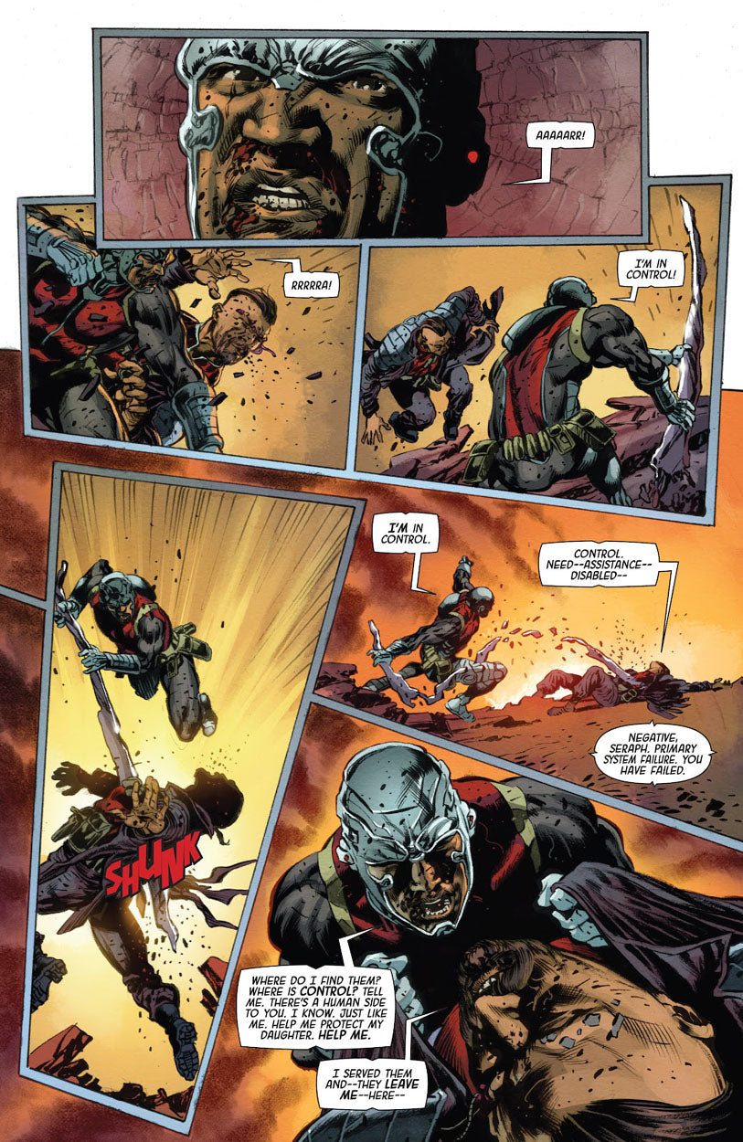 Deathlok #8 p.11 - Deathlok vs Seraph!