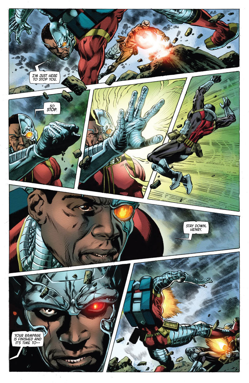 Deathlok #9 p.11 - Two Deathloks!