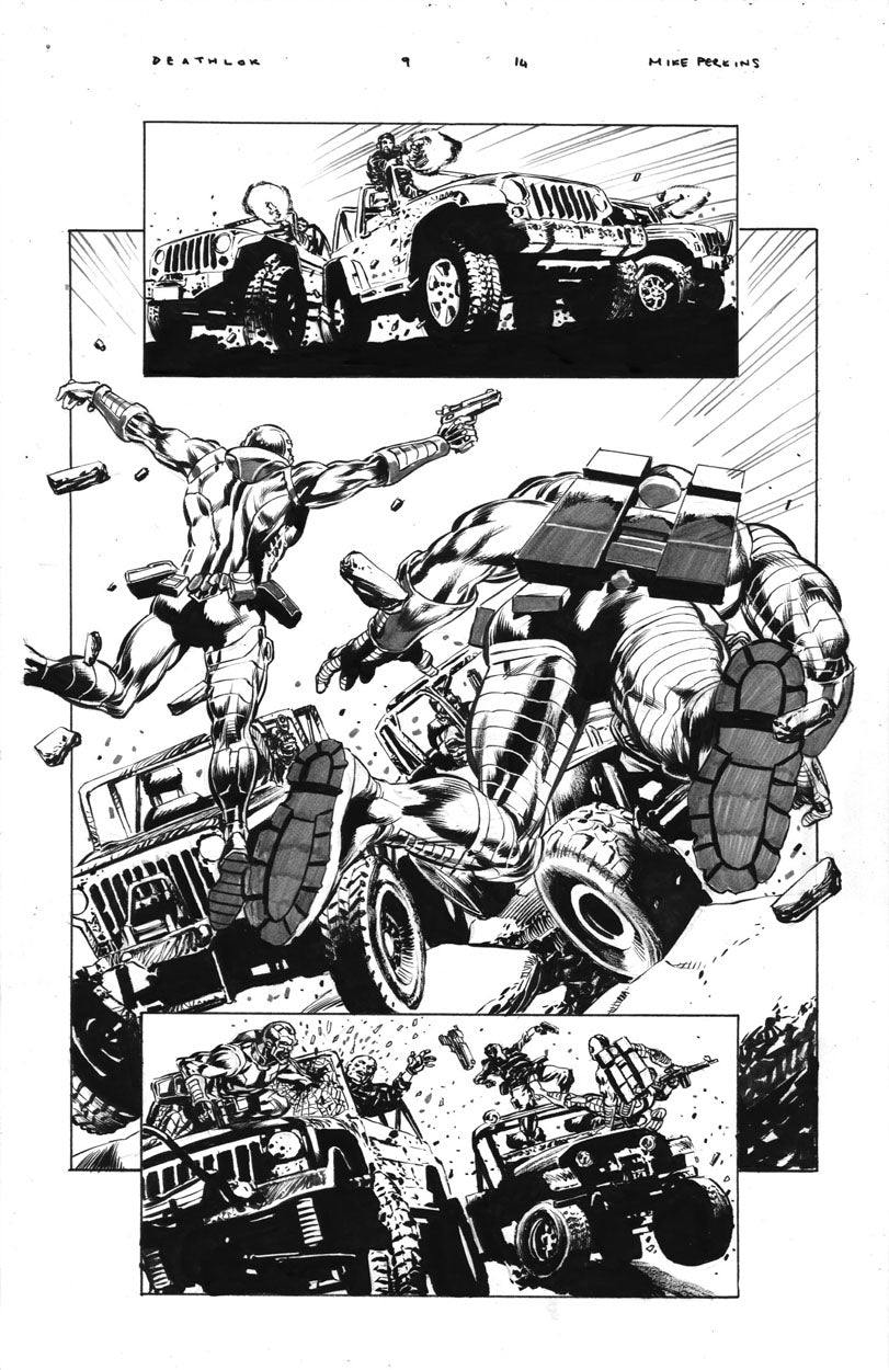 Deathlok #9 p.14 - Two Deathloks!