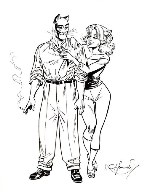 Guarnido, Juanjo – Blacksad & Natalia Commission