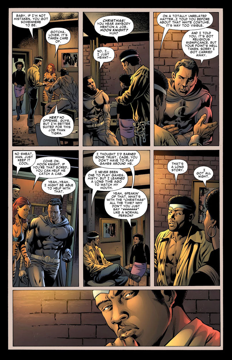 House of M: Avengers #2 p.13 - Tigra & Moon Knight!
