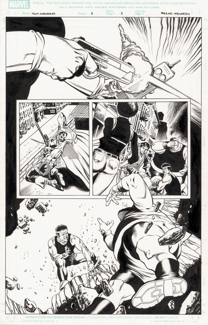 House of M: Avengers #3 p.03 - Cage vs Blob & Taskmaster!