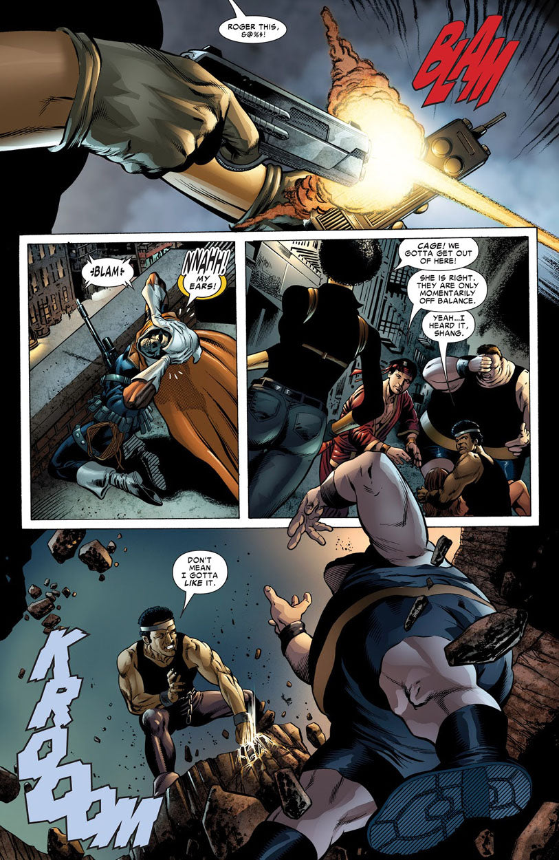House of M: Avengers #3 p.03 - Cage vs Blob & Taskmaster!