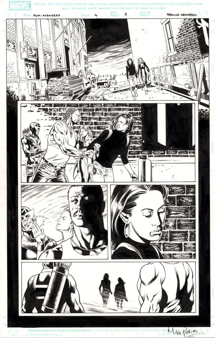 House of M: Avengers #4 p.05 - Hawkeye, Cage & Misty!