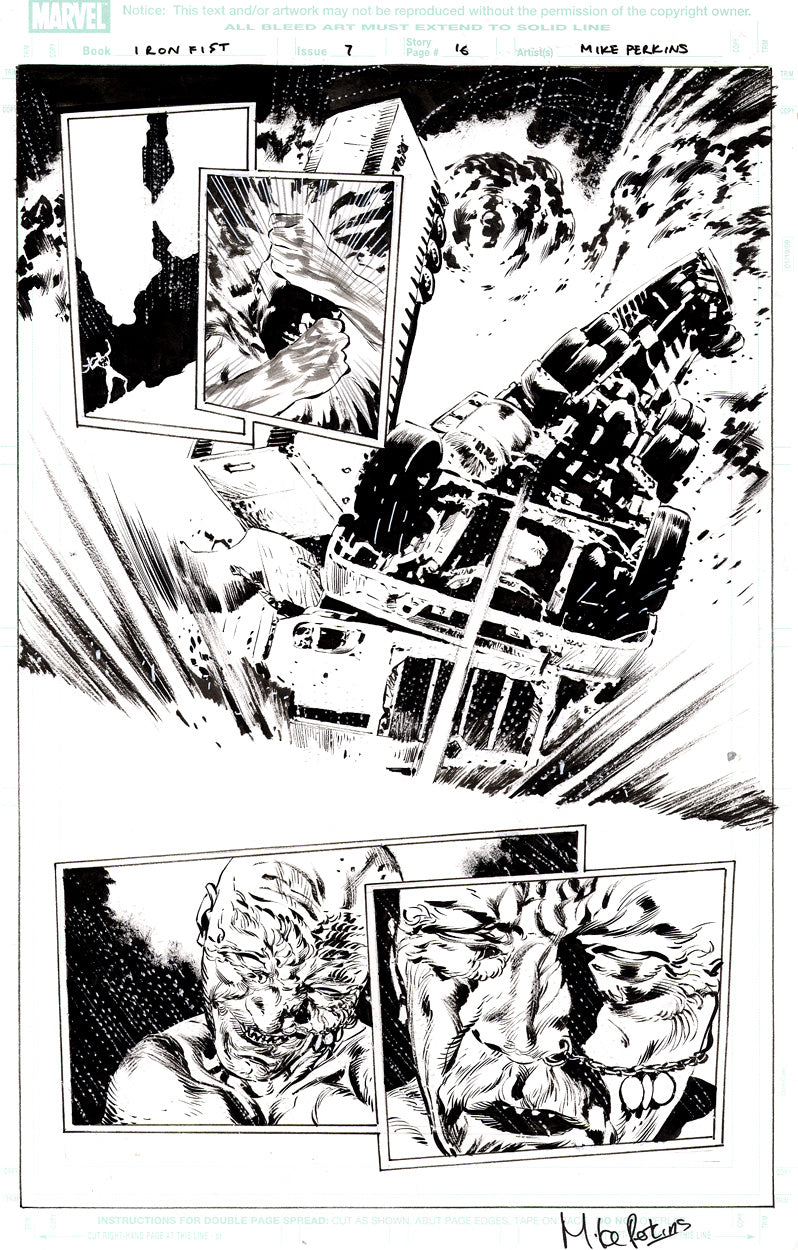 Iron Fist #7 p.16 - IF vs The Seer!