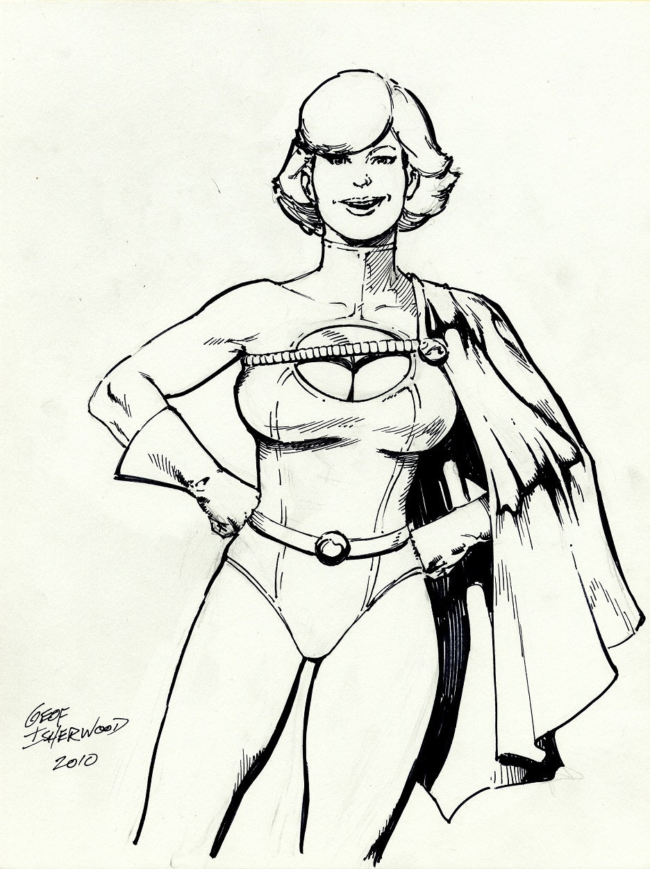 Isherwood, Geoff – Power Girl Illustration 2010