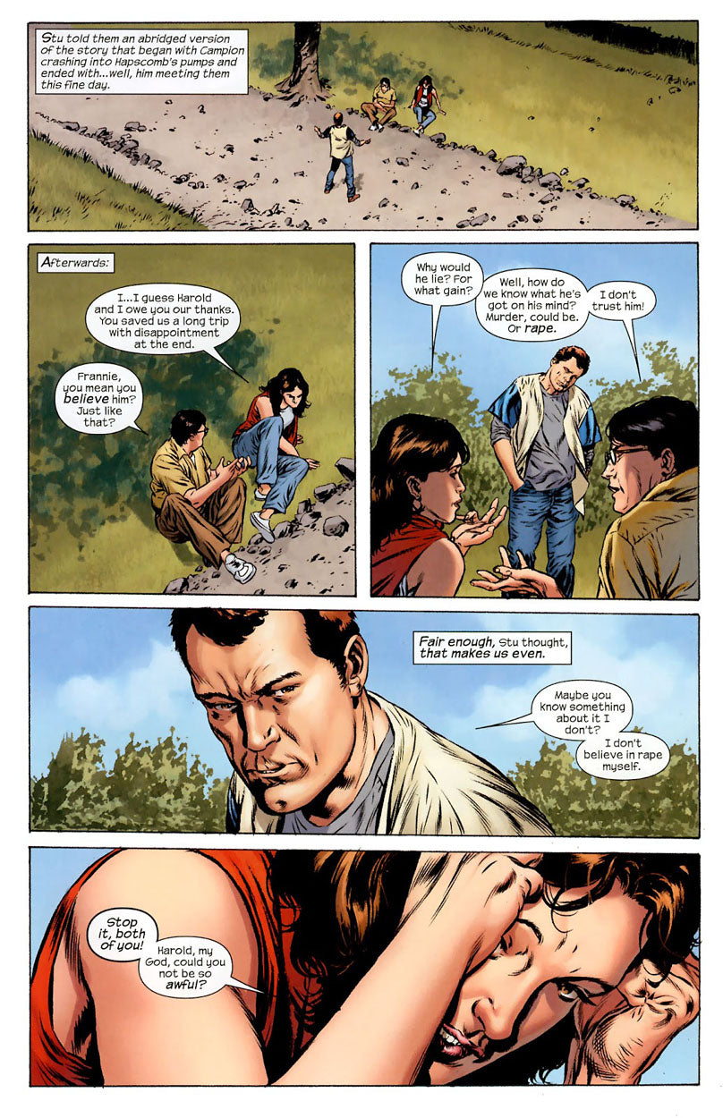 The Stand: American Nightmares #5 p.14 - Stu, Frannie, Harold Triangle Begins!