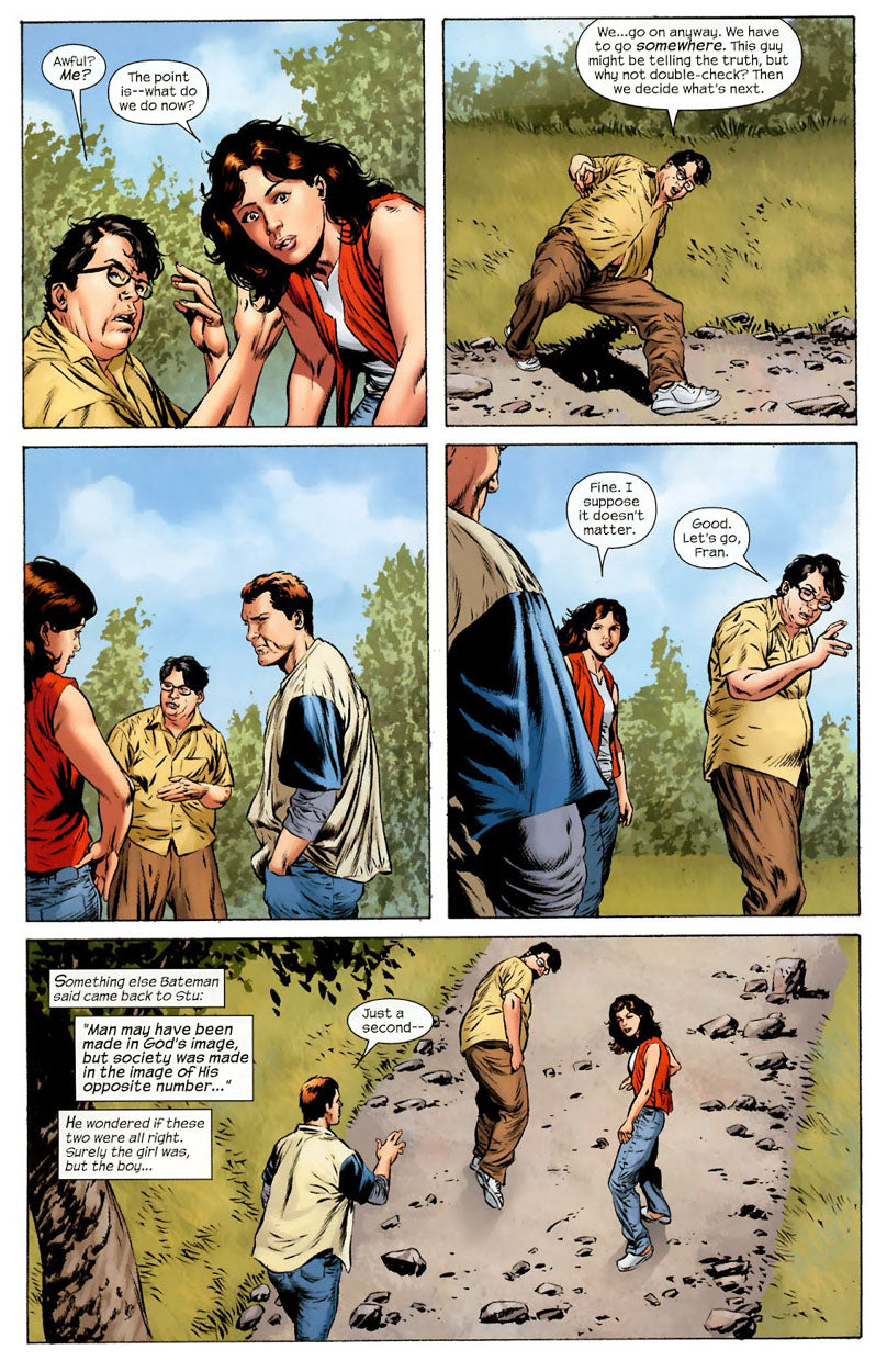 The Stand: American Nightmares #5 p.15 - Stu, Frannie, Harold Triangle Begins!