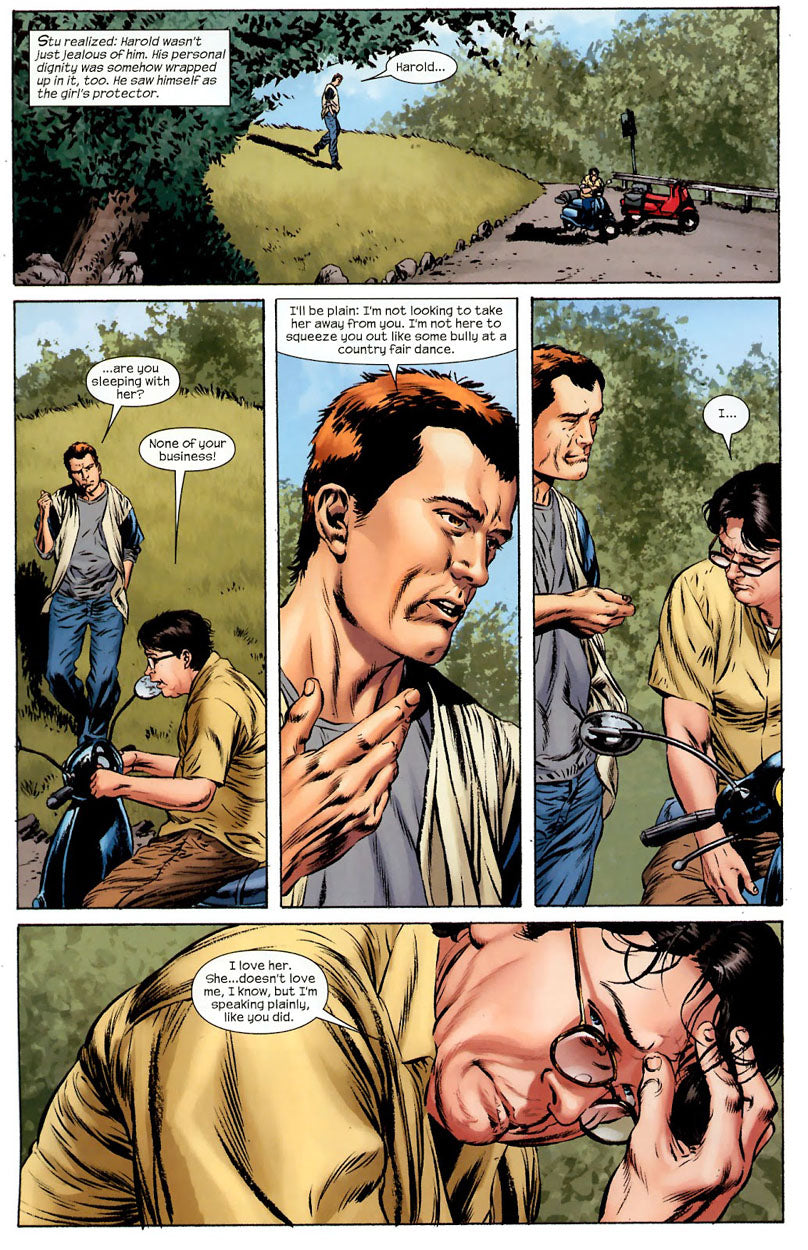 The Stand: American Nightmares #5 p.17 - Stu, Frannie, Harold Triangle Begins!