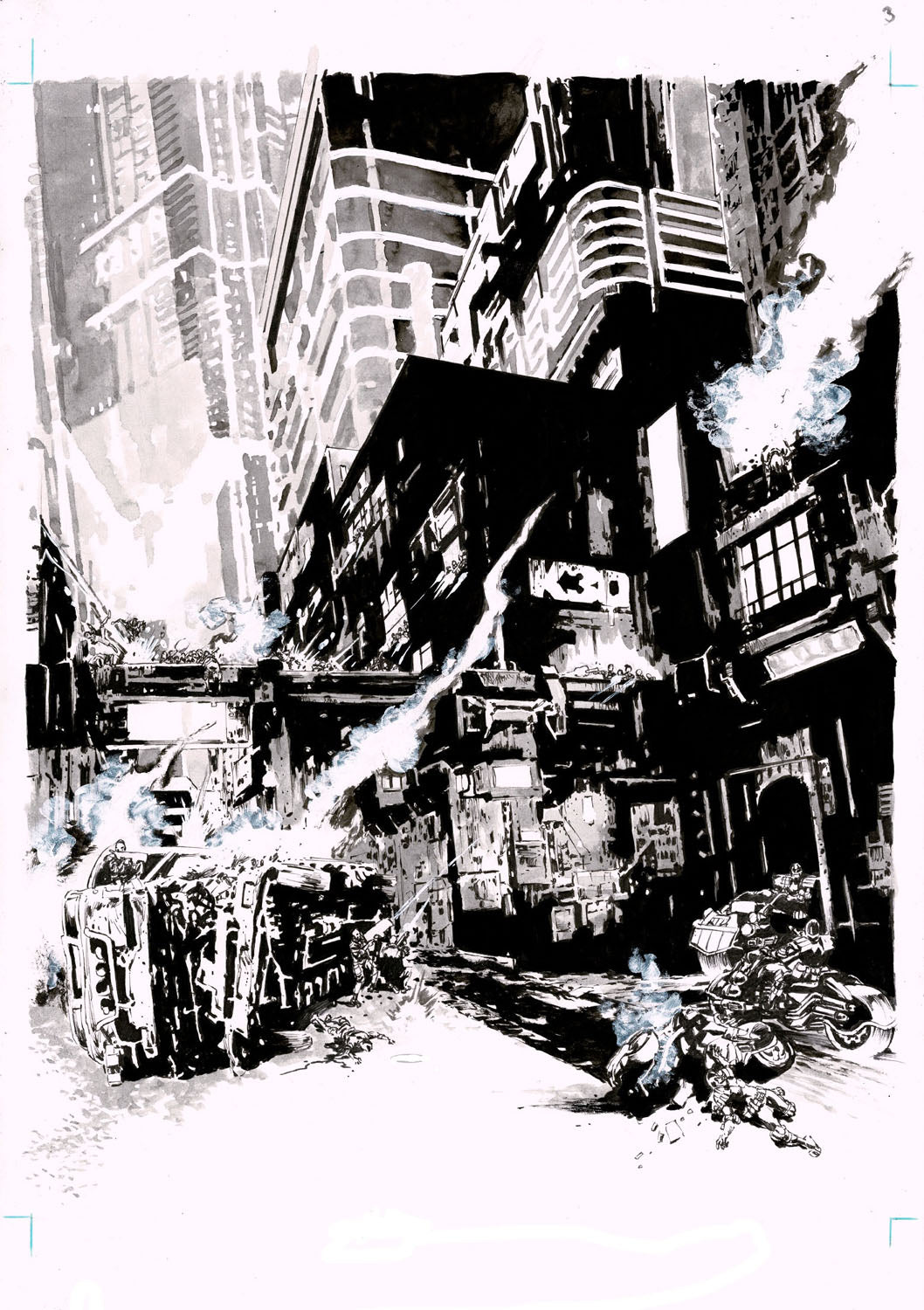 2000AD #2464 p.03 - Mega-City One Splash!