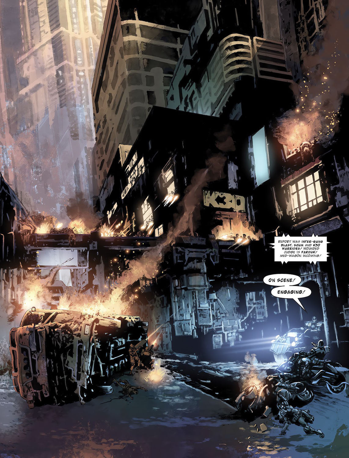 2000AD #2464 p.03 - Mega-City One Splash!